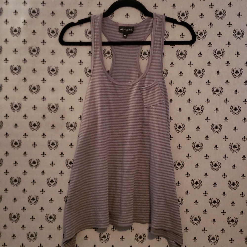 Athleta Racerback Greu Striped Tank